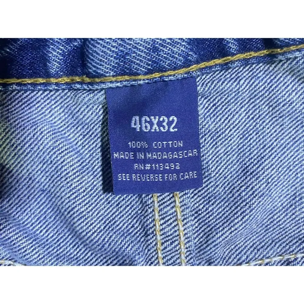 Full Blue Jeans Men's 46x32 Straight Fit 100% Cotton Medium Blue Denim